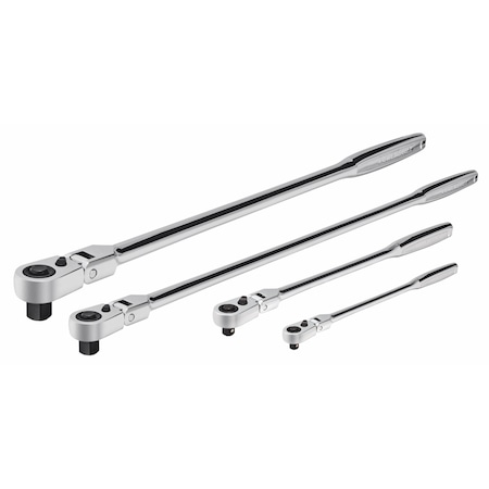 Powerbuilt 4Pc Long Reach Flex-Head Pro Ratchet Set 240238